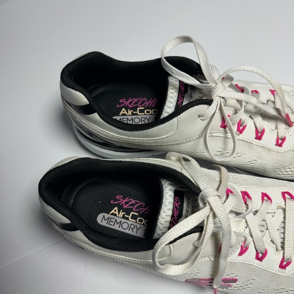Skechers Air-Cooled Memory Foam Athletic Sneakers Women’s 9 Off White Pink - Picture 9 of 15